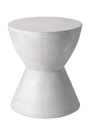 Modern European furniture - White Hourglass Indoor/Outdoor End Table - www.oroa.com