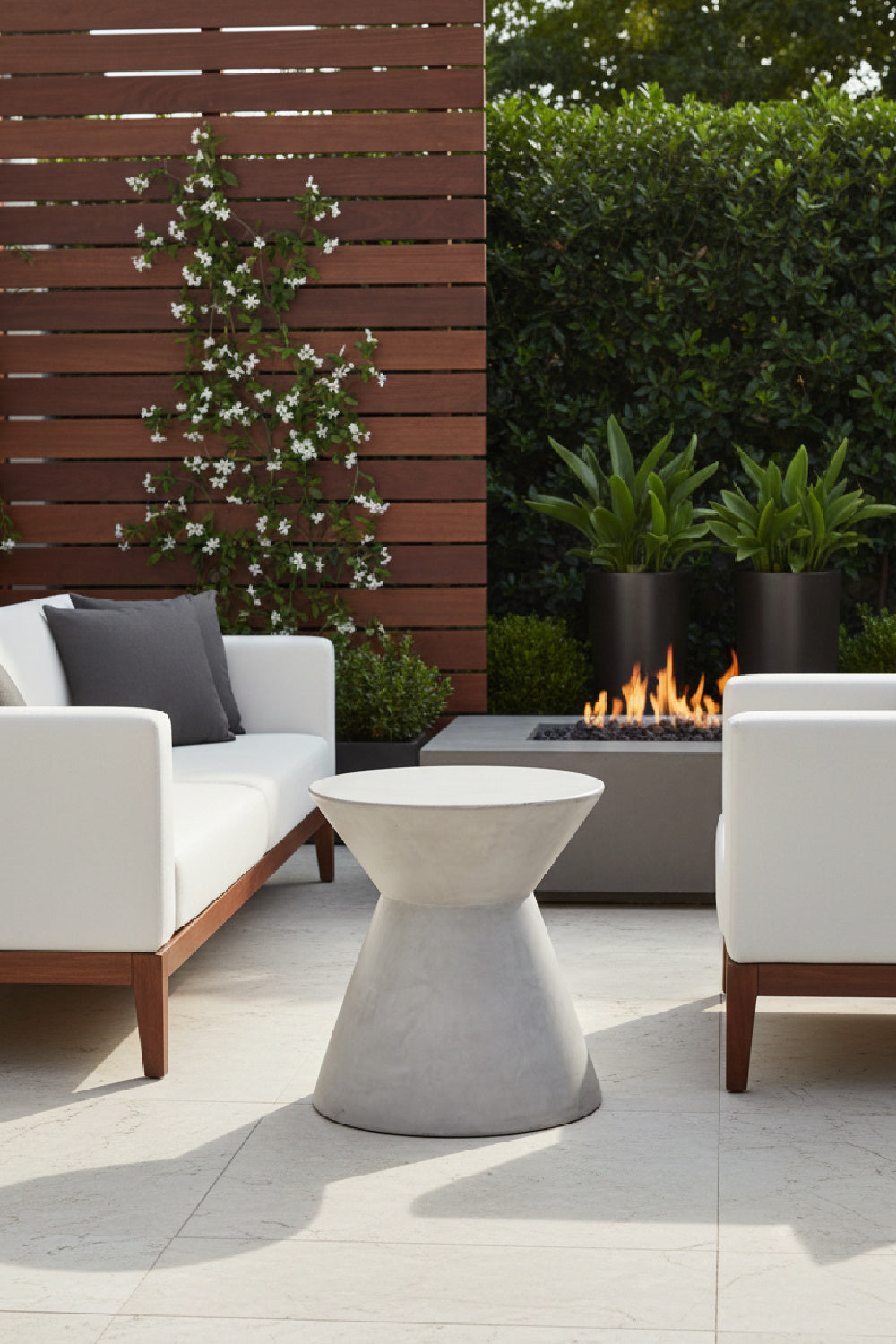 Modern European furniture - Concrete Indoor/Outdoor End Table - www.oroa.com