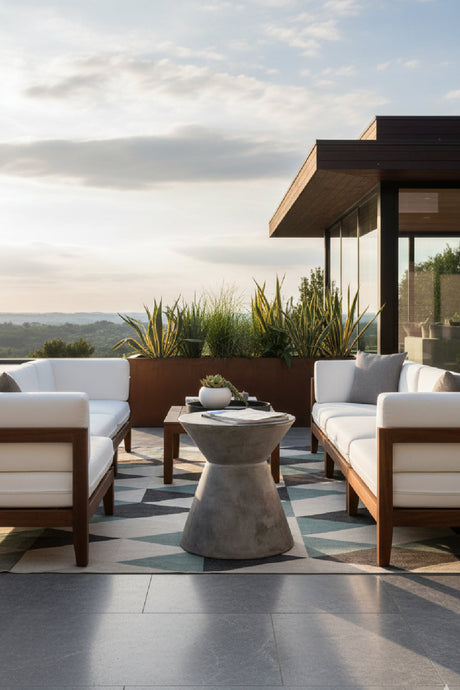 Modern European furniture - Concrete Indoor/Outdoor End Table - www.oroa.com