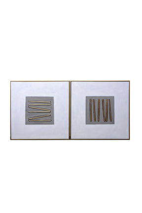 Abstract Canvas Art Set (2) by Splendido Pick Up Sticks Art Print