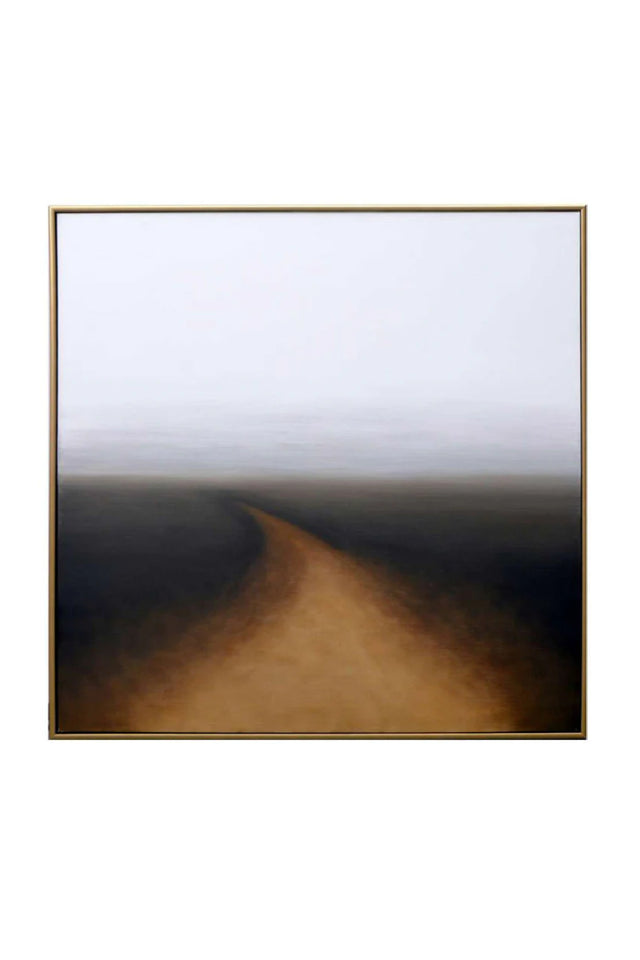 Contemporary Abstract Art with Gold Frame | Splendido Autumn Silence | Oroa.com