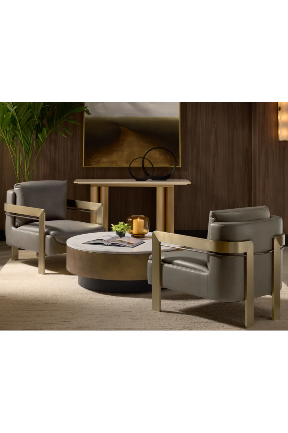 Contemporary Abstract Art with Gold Frame | Splendido Autumn Silence | Oroa.com