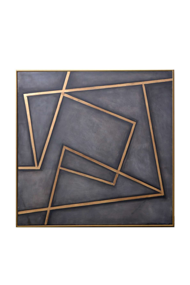Gold Lines Framed Art | Splendido In A Maze | Oroa.com