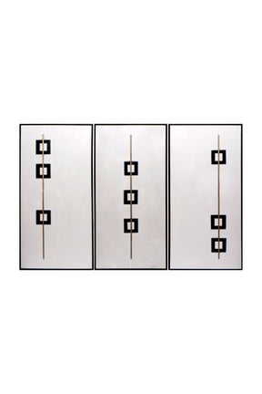 Minimalist Abstract Wall Art Set of 3 by Splendido Boxed In Art Print