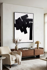 Modern European furniture - Black Abstract Painting - www.oroa.com