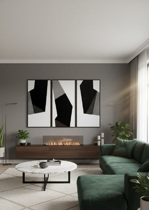 Contemporary Geometric Triptych Art Set (3) | Splendido Geo Forms | Oroa.com