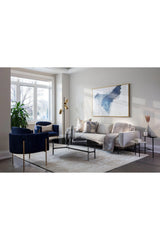 Modern European furniture - Blue Ombre Abstract Art - www.oroa.com