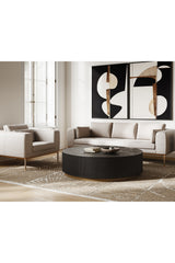 Modern European furniture - Black Abstract Modern Art Set (2) - www.oroa.com