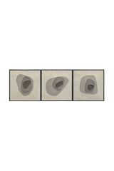 Modern European furniture - Taupe Abstract Art Set (3) - www.oroa.com