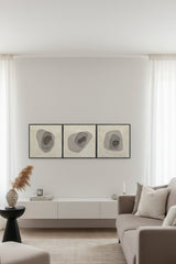Modern European furniture - Taupe Abstract Art Set (3) - www.oroa.com