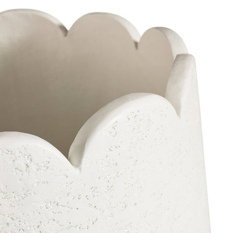 Textured White Concrete Planter | Jonathan Adler Scallop | Oroa.com