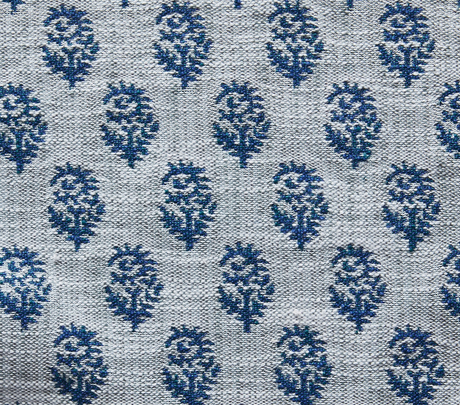 Rajmata Blue Indoor/Outdoor Pillow Cover | DEKOWE Peter Dunham