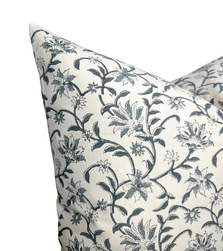 Contemporary Vine Floral Print Pillow Cover | DEKOWE Natural