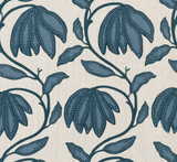 Desert Floral Pillow Cover in Mineral Blue, Thibaut Pillows