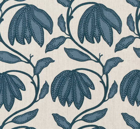Mineral Blue Floral Pillow Cover | DEKOWE Thibaut