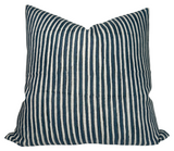 Ticking Pillow Cover in Indian Teal, Walter G Textiles
