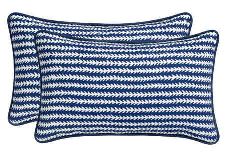 Indigo Cotton Accent Pillow Cover | DEKOWE Horizon