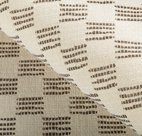 Stroll Ivory Brown Decorative Pillow Cover | DEKOWE Kelly Wearstler