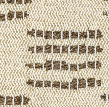 Stroll Ivory Brown Decorative Pillow Cover | DEKOWE Kelly Wearstler