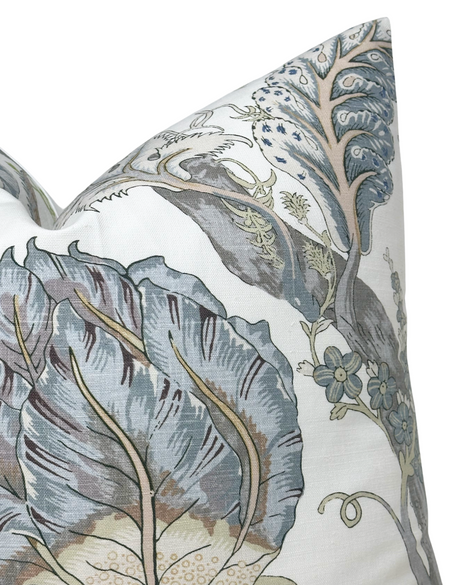 Kalamkari Aqua Throw Pillow Cover | DEKOWE Thibaut