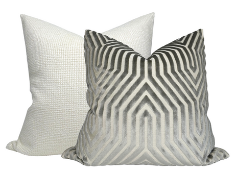 Dove Gray Decorative Pillow Cover | DEKOWE Schumacher