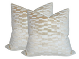 Mod Velvet Pillow Cover in Tan Brown