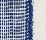 Tulum Casement Embroidered Pillow Cover in Blue, Schumacher Textiles