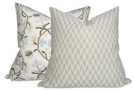 Tan Brown Woven Indoor/Outdoor Pillow Cover | DEKOWE Tupai