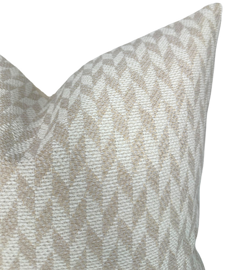 Tan Brown Woven Indoor/Outdoor Pillow Cover | DEKOWE Tupai