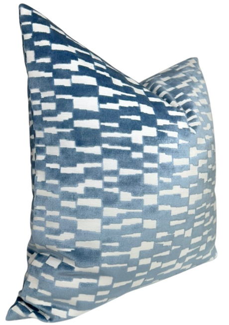 Marine Blue Accent Throw Pillow Cover | DEKOWE