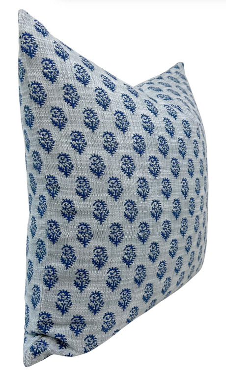 Rajmata Blue Indoor/Outdoor Pillow Cover | DEKOWE Peter Dunham