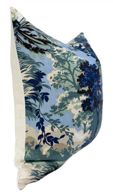 Lincoln Toile Pillow Cover in Navy and Green, Thibaut Pillows
