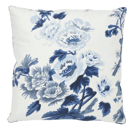 Contemporary Indigo Blue Pillow Cover | DEKOWE Schumacher