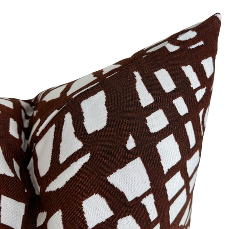 Ecriture Rust Indoor/Outdoor Pillow Cover | DEKOWE Holly Hunt