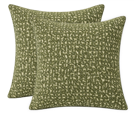 Serra Chive Green Throw Pillow Cover | DEKOWE Kelly Wearstler