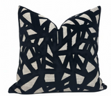 Abstract Velvet Pillow Cover in Black, Kravet Woven Textiles