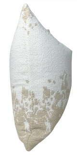 Dappled Stripe Pillow Cover in Oyster, Indoor Outdoor Pillow, Holly Hunt Textiles