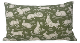 Cottontails Pillow Cover in Sage Green, Schumacher Textiles