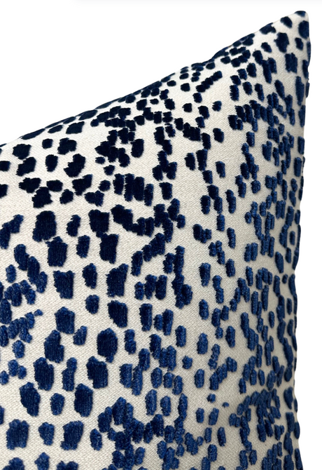 Blue Velvet Throw Pillow Cover | DEKOWE