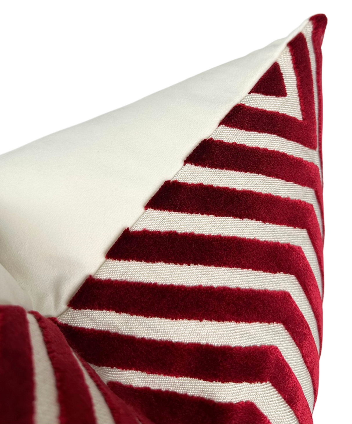 Vanderbilt Velvet Pillow Cover in Garnet Red, Schumacher Textiles