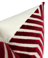Vanderbilt Velvet Pillow Cover in Garnet Red, Schumacher Textiles