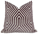 Vanderbilt Velvet Pillow Cover in Lilac, Schumacher Textiles