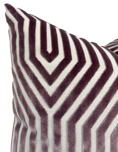 Lilac Velvet Decorative Pillow Cover | DEKOWE Schumacher