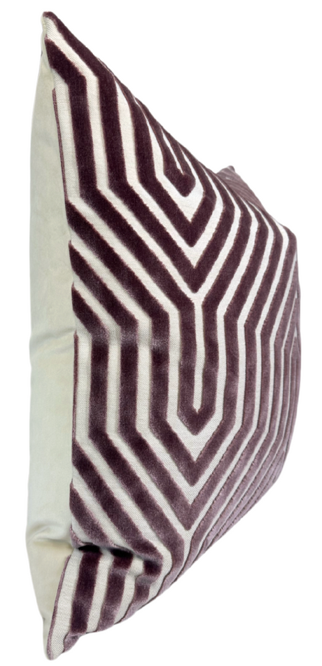 Lilac Velvet Decorative Pillow Cover | DEKOWE Schumacher