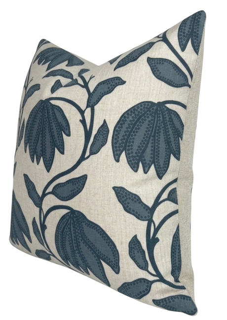 Mineral Blue Floral Pillow Cover | DEKOWE Thibaut