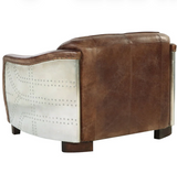 Brancaster Grain Leather Loveseat - Brown