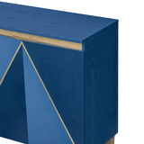 Two-Tone Navy Wood Sideboard Cabinet – OROA – rear view