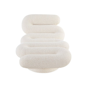 Tube-Shaped Bouclé Chaise Lounge | Jonathan Adler Serpentine | Oroa.com