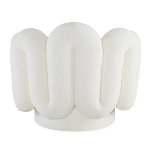 Wavy Back Bouclé Swivel Chair | Jonathan Adler Serpentine | Oroa.com