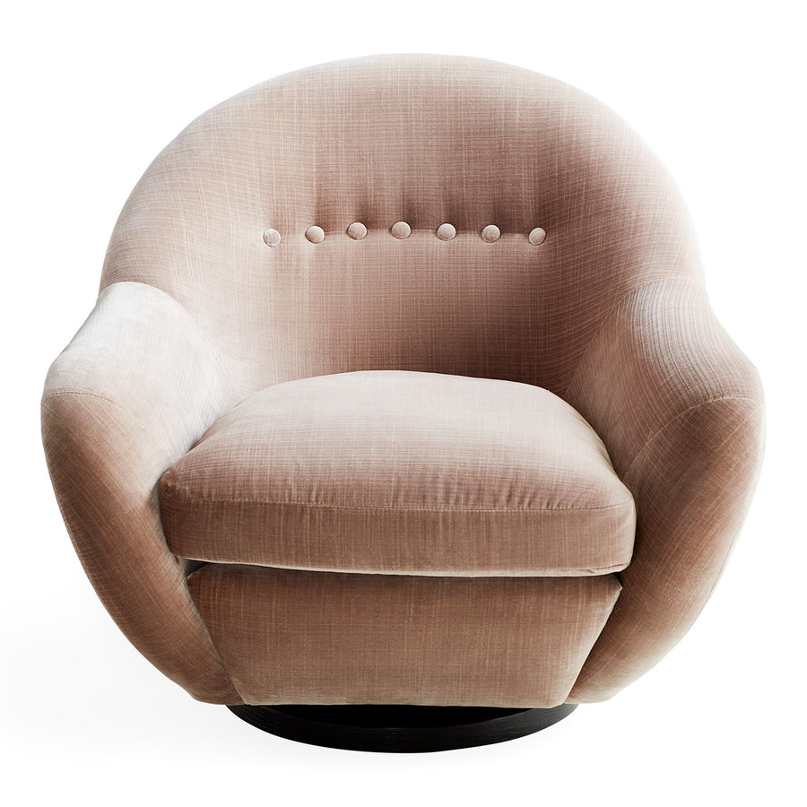 Button Detail Velvet Swivel Chair | Jonathan Adler Stockholm | Oroa.com